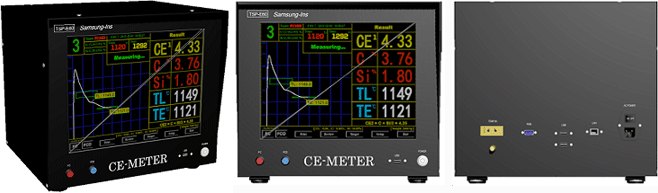 CE-Meter 전면, 측면, 후면